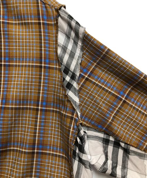 N.HOOLYWOOD（エヌ ハリウッド）N.HOOLYWOOD (エヌ ハリウッド) BIG CHECK SHIRT ブラウン サイズ:36の古着・服飾アイテム