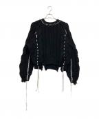 MAISON SPECIALメゾンスペシャル）の古着「長袖ニット」｜ブラック