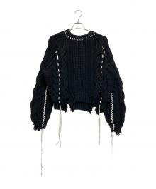 MAISON SPECIAL（メゾンスペシャル）の古着「長袖ニット」｜ブラック