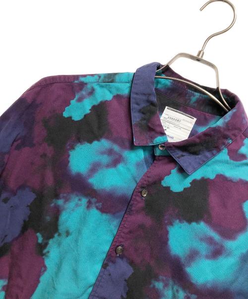 SHAREEF（シャリーフ）SHAREEF (シャリーフ) SMOKE PT L/S SHIRTS パープル×ブルー サイズ:2の古着・服飾アイテム