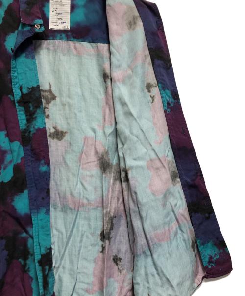 SHAREEF（シャリーフ）SHAREEF (シャリーフ) SMOKE PT L/S SHIRTS パープル×ブルー サイズ:2の古着・服飾アイテム