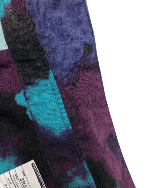 SHAREEF（シャリーフ）SHAREEF (シャリーフ) SMOKE PT L/S SHIRTS パープル×ブルー サイズ:2の古着・服飾アイテム