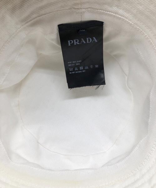 PRADA（プラダ）PRADA (プラダ) バケットハット ホワイト サイズ:XLの古着・服飾アイテム