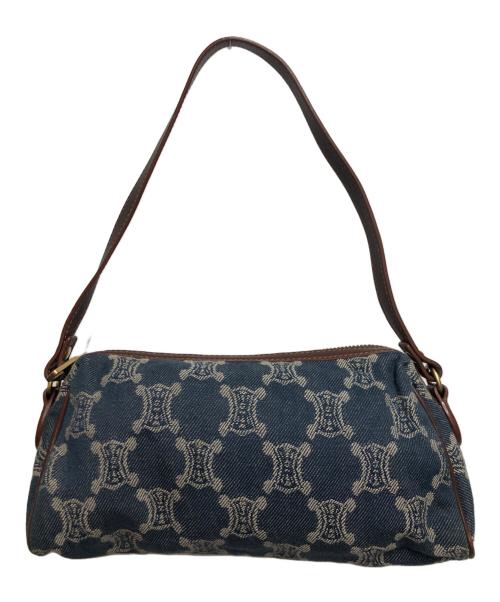 CELINE（セリーヌ）CELINE (セリーヌ) ワンショルダーバッグ ブルー×ブラウンの古着・服飾アイテム