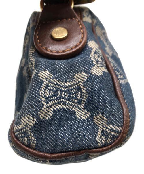 CELINE（セリーヌ）CELINE (セリーヌ) ワンショルダーバッグ ブルー×ブラウンの古着・服飾アイテム