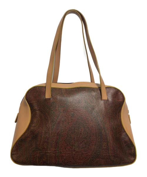 ETRO（エトロ）ETRO (エトロ) ハンドバッグ バーガンディー×ライトブラウンの古着・服飾アイテム