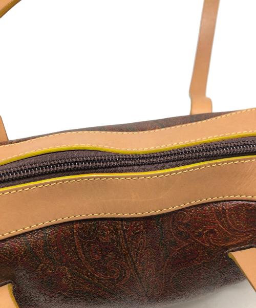 ETRO（エトロ）ETRO (エトロ) ハンドバッグ バーガンディー×ライトブラウンの古着・服飾アイテム