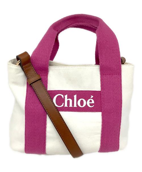 Chloe（クロエ）Chloe (クロエ) クロエキッズ ホワイト×ピンクの古着・服飾アイテム