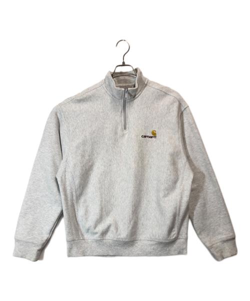 CarHartt（カーハート）CarHartt (カーハート) ハーフジップスウェット ライトグレー サイズ:ＳＩＺＥ　Ｍの古着・服飾アイテム
