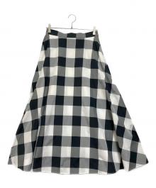 UNITED ARROWS（ユナイテッドアローズ）の古着「FABRICA フレアスカート」｜ブラック×ホワイト