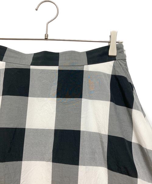 UNITED ARROWS（ユナイテッドアローズ）UNITED ARROWS (ユナイテッドアローズ) FABRICA フレアスカート ブラック×ホワイト サイズ:40の古着・服飾アイテム