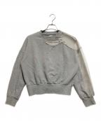 Ameriアメリ）の古着「シアー切替スウェット」｜ライトグレー