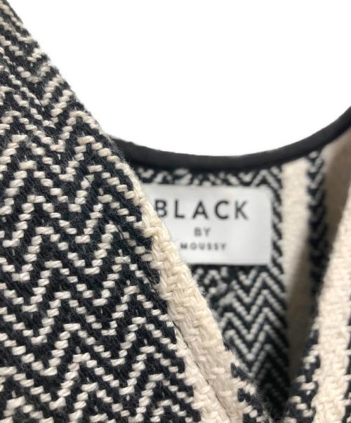 BLACK by moussy（ブラックバイマウジー）BLACK by moussy (ブラックバイマウジー) メニータックトップス ホワイト×ブラック サイズ:ＦＲＥＥの古着・服飾アイテム