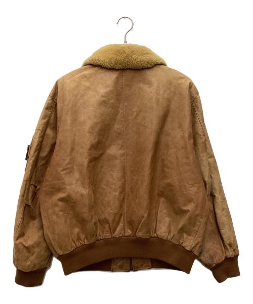 -（-）- (-) レザーフライトジャケット RISE ABOVE THE HORIZON サイズ:SIZE 不明の古着・服飾アイテム