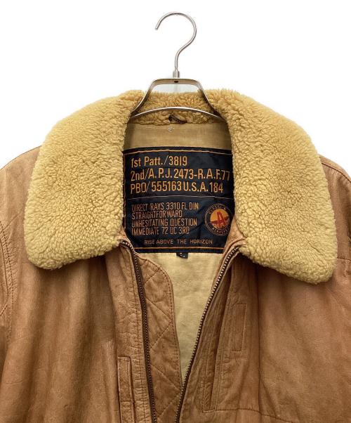 -（-）- (-) レザーフライトジャケット RISE ABOVE THE HORIZON サイズ:SIZE 不明の古着・服飾アイテム