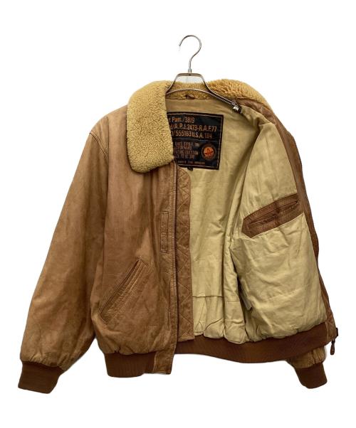 -（-）- (-) レザーフライトジャケット RISE ABOVE THE HORIZON サイズ:SIZE 不明の古着・服飾アイテム