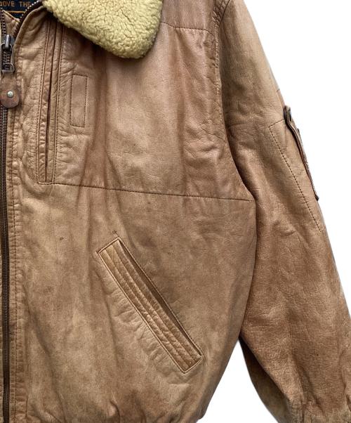 -（-）- (-) レザーフライトジャケット RISE ABOVE THE HORIZON サイズ:SIZE 不明の古着・服飾アイテム