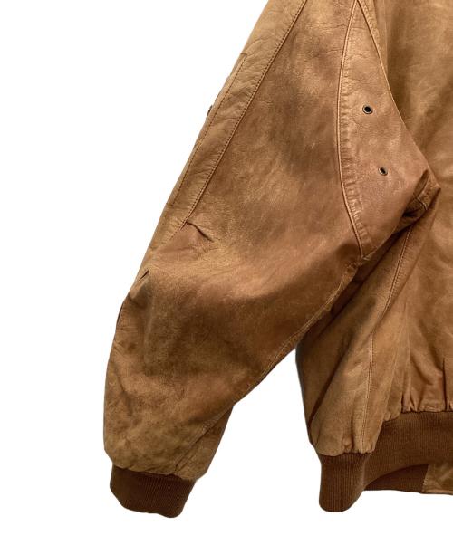 -（-）- (-) レザーフライトジャケット RISE ABOVE THE HORIZON サイズ:SIZE 不明の古着・服飾アイテム