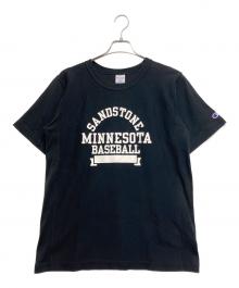 Champion REVERSE WEAVE（チャンピオン リバース ウィーブ）の古着「リバースウィーブ(R) ショートスリーブTシャツ」｜ブラック