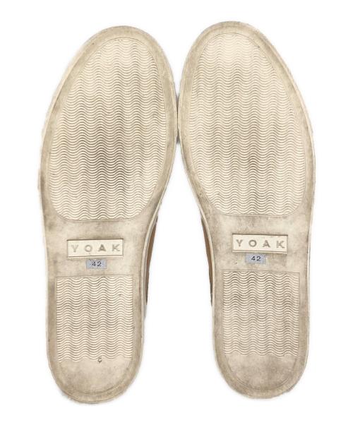 YOAK（ヨーク）YOAK (ヨーク) ローカットスニーカー ベージュ サイズ:ＢＧ　42の古着・服飾アイテム
