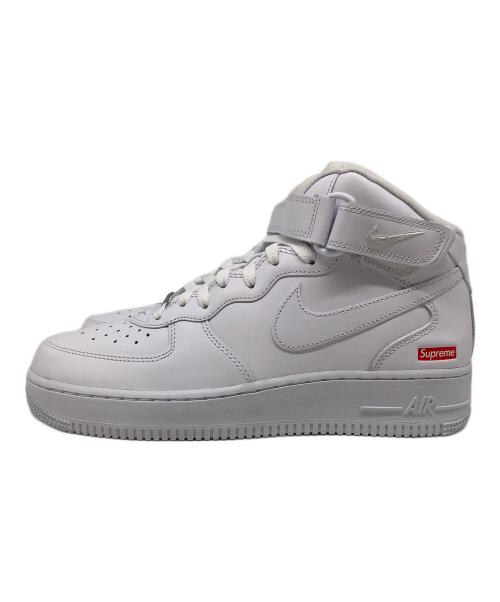 NIKE（ナイキ）NIKE (ナイキ) Supreme (シュプリーム) AIR FORCE1 MID SP（エアフォース1 ミッド） ホワイト サイズ:US 9 未使用品の古着・服飾アイテム