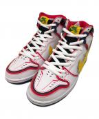 NIKE SB×Gundam Unicornナイキエスビー×ガンダムユニコーン）の古着「SB Dunk High PRO QS（SB ダンク ハイ プロ QS）」｜ホワイト×ピンク×イエロー