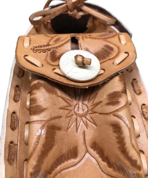 Carving Tribes（カービングトライブス）Carving Tribes (カービングトライブス) レザーハンドバッグ ブラウンの古着・服飾アイテム