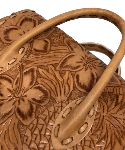 Carving Tribes（カービングトライブス）Carving Tribes (カービングトライブス) レザーハンドバッグ ブラウンの古着・服飾アイテム