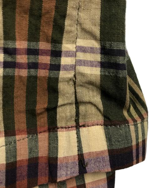 J.PRESS（ジェイプレス）J.PRESS (ジェイプレス) kenneth field (ケネスフィールド) マドラスチェックジャケット グリーン×ブラウン サイズ:ＳＩＺＥ４０の古着・服飾アイテム
