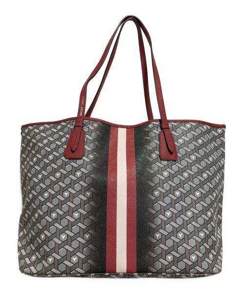 BALLY（バリー）BALLY (バリー) トートバッグ グレー×レッドの古着・服飾アイテム