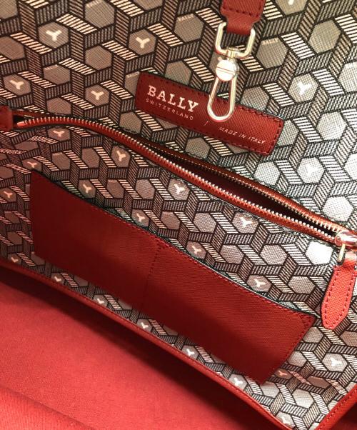 BALLY（バリー）BALLY (バリー) トートバッグ グレー×レッドの古着・服飾アイテム