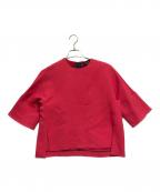 DRAWERドゥロワー）の古着「７分袖ブラウス」｜レッド