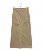 ROPEロペ）の古着「ハイウエストタイトスカート」｜ベージュ