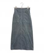 ROPEロペ）の古着「ポケット付きコーデュロイタイトスカート」｜グレー