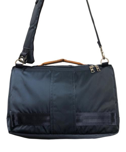 master-piece（マスターピース）master-piece (マスターピース) 2WAYスリングバッグ ネイビー×ブラウンの古着・服飾アイテム