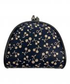 印傳屋インデンヤ）の古着「がま口ポーチ」｜ネイビー