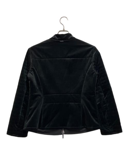 ARMANI JEANS（アルマーニジーンズ）ARMANI JEANS (アルマーニジーンズ) ベロアキルティングジャケット ブラック サイズ:USA 8 / EU 44の古着・服飾アイテム