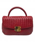 BOTTEGA VENETAボッテガベネタ）の古着「ハンドバッグ」｜レッド