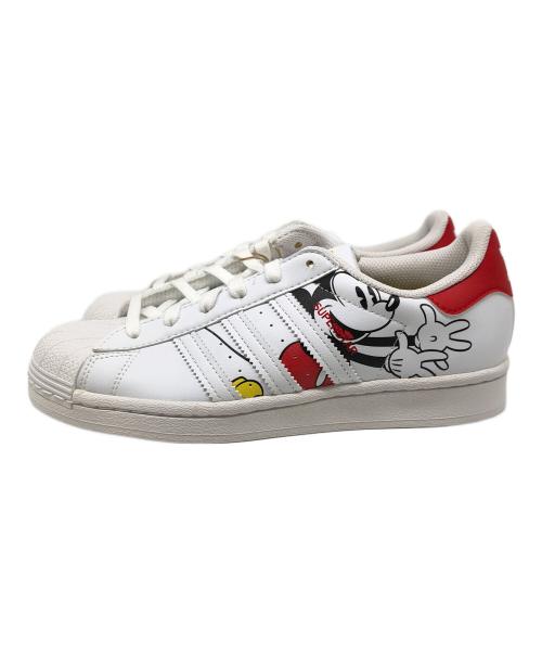 adidas（アディダス）adidas (アディダス) DISNEY (ディズニー) SUPERSTAR ホワイト×レッド サイズ:US 6の古着・服飾アイテム