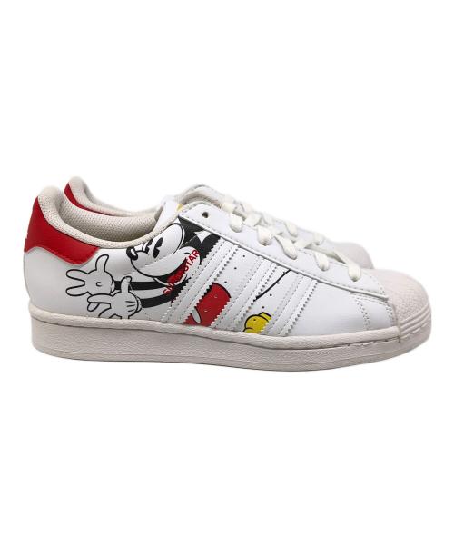 adidas（アディダス）adidas (アディダス) DISNEY (ディズニー) SUPERSTAR ホワイト×レッド サイズ:US 6の古着・服飾アイテム