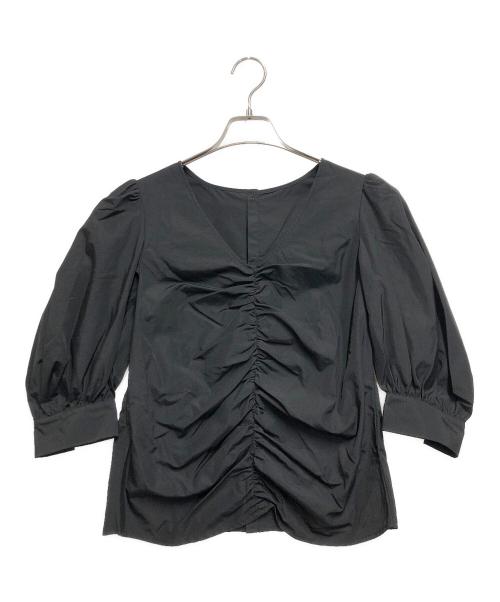 BLACK by moussy（ブラックバイマウジー）BLACK by moussy (ブラックバイマウジー) 2way gather blouse ブラック サイズ:FREEの古着・服飾アイテム