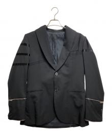 PAUL SMITH（ポールスミス）の古着「ジップデザインテーラードジャケット」｜ブラック