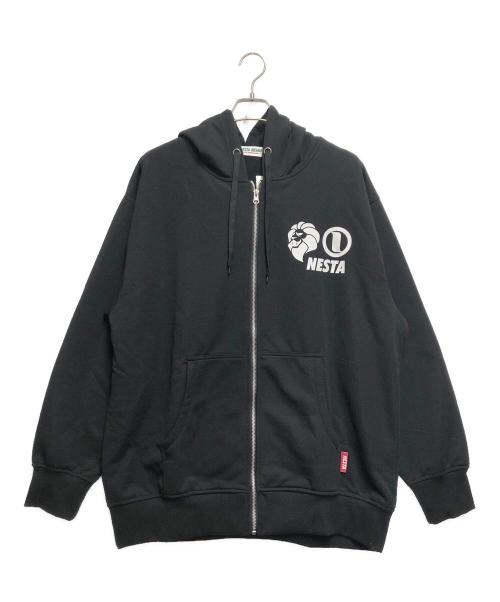 NESTA BRAND（ネスタブランド）NESTA BRAND (ネスタブランド) 裏毛フルジップパーカー ブラック サイズ:3L 未使用品の古着・服飾アイテム