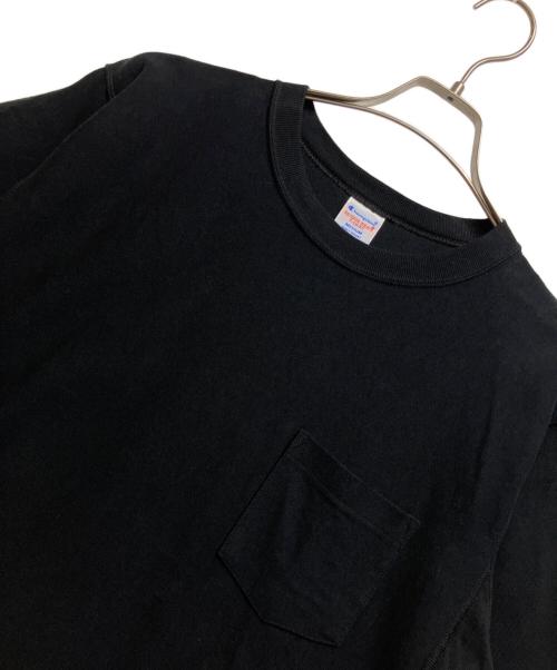 Champion REVERSE WEAVE（チャンピオン リバース ウィーブ）Champion REVERSE WEAVE (チャンピオン リバース ウィーブ) リバースウィーブ(R) ショートスリーブポケットTシャツ ブラック サイズ:Mの古着・服飾アイテム