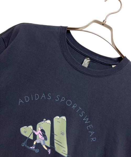 adidas（アディダス）adidas (アディダス) 半袖カットソー ネイビー サイズ:KR XLの古着・服飾アイテム