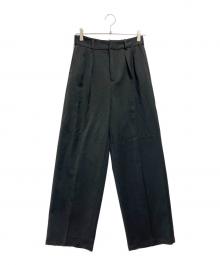 LOWRYS FARM（ローリーズファーム）の古着「スタイルアップHWワイドパンツ」｜ブラック