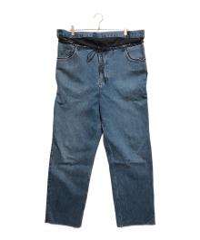 LITKOVSKA（リトコフスカヤ）の古着「FOLD WST ドローストリング デニム」｜インディゴ
