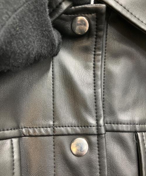 PAGEBOY（ページボーイ）PAGEBOY (ページボーイ) エコレザーカスタムロングブルゾン ブラック サイズ:FREEの古着・服飾アイテム