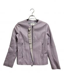 LANVIN en Bleu（ランバンオンブルー）の古着「ラムレザージャケット」｜パープル