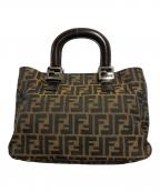FENDIフェンディ）の古着「ズッカ柄ハンドバッグ」｜ブラウン